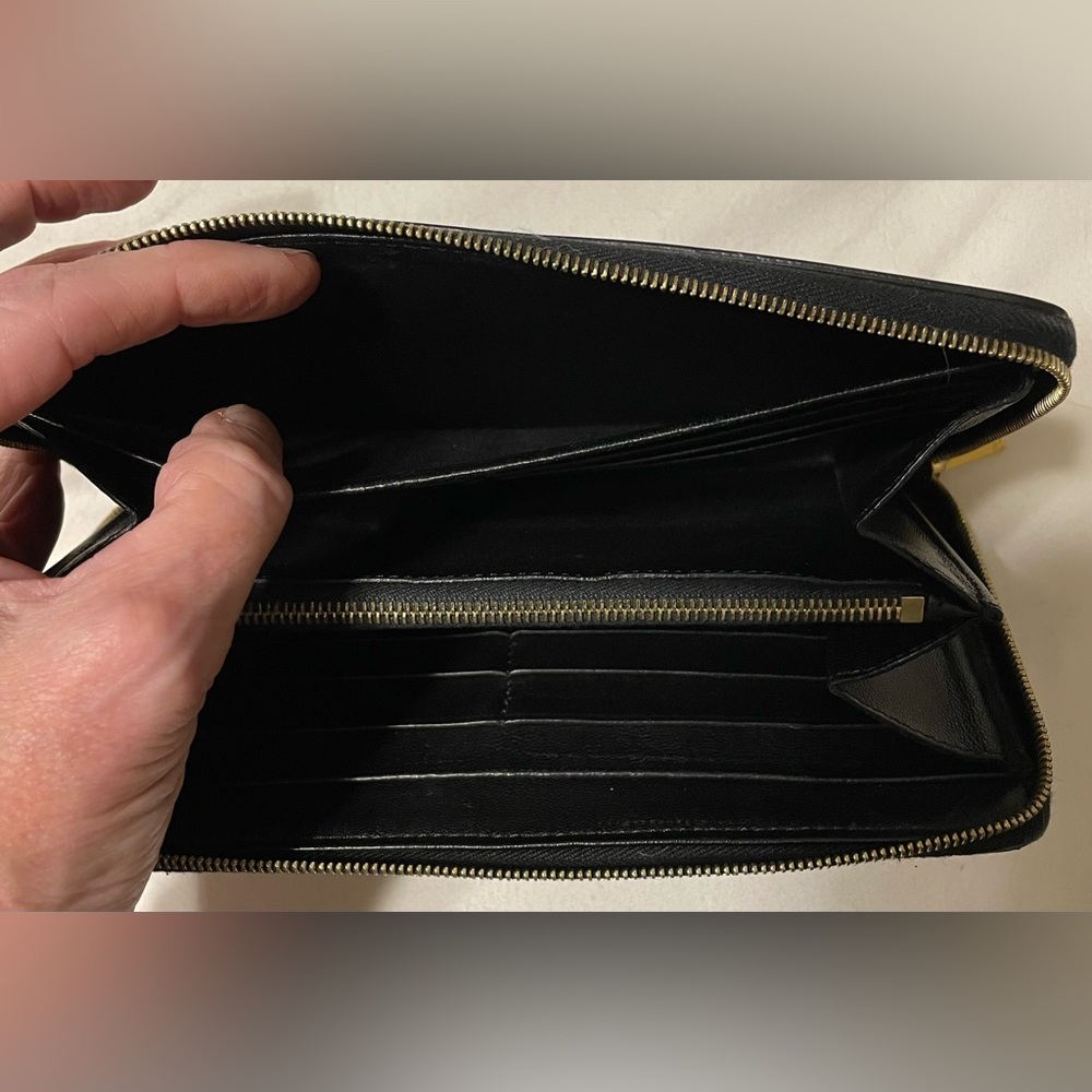 Céline Authentic Vintage Blue Zipper Long Wallet - Picture 10 of 16